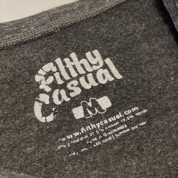 SOLD-Filthy Casual - Charcoal Grey Slouchy Sweater - Picture 3 of 3